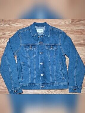 Goodfellow & Co Men's Classic Blue Denim Trucker Jacket Sz Medium